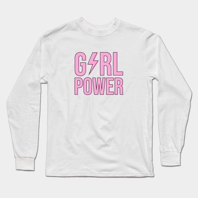 Girl Power Flash Pink Long Sleeve T-Shirt by lukassfr